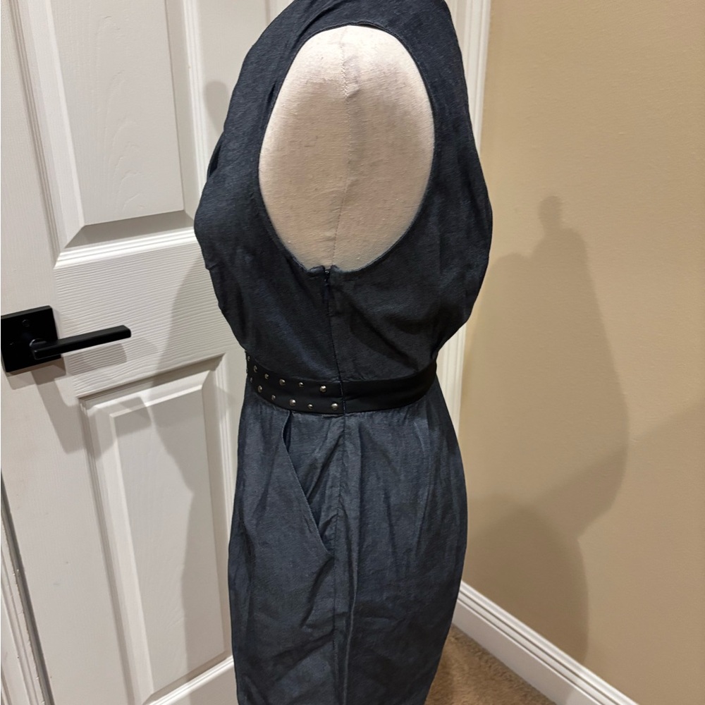 Bcbgeneration Gray Embellished Halter Cocktail Dr… - image 3